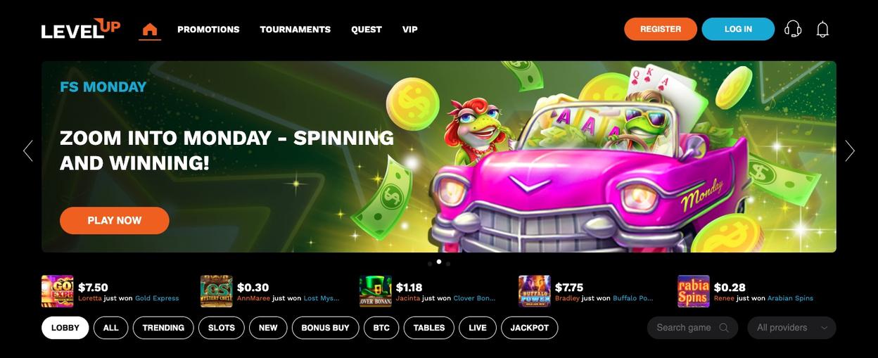 levelup casino promo code